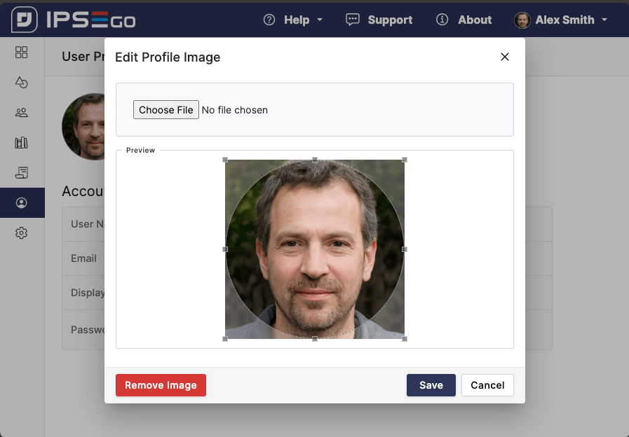 IPSE GO Edit Profile Image